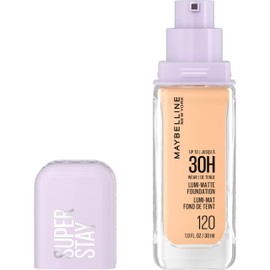 Maybelline Super Stay Lumi-Matte Foundation, Lightweight and Buildable Full Coverage Foundation Makeup For Up To 30HR Wear, 120, 1 Count