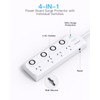 One Beat Power Board Surge Protector with Individual Switch,Power Strip