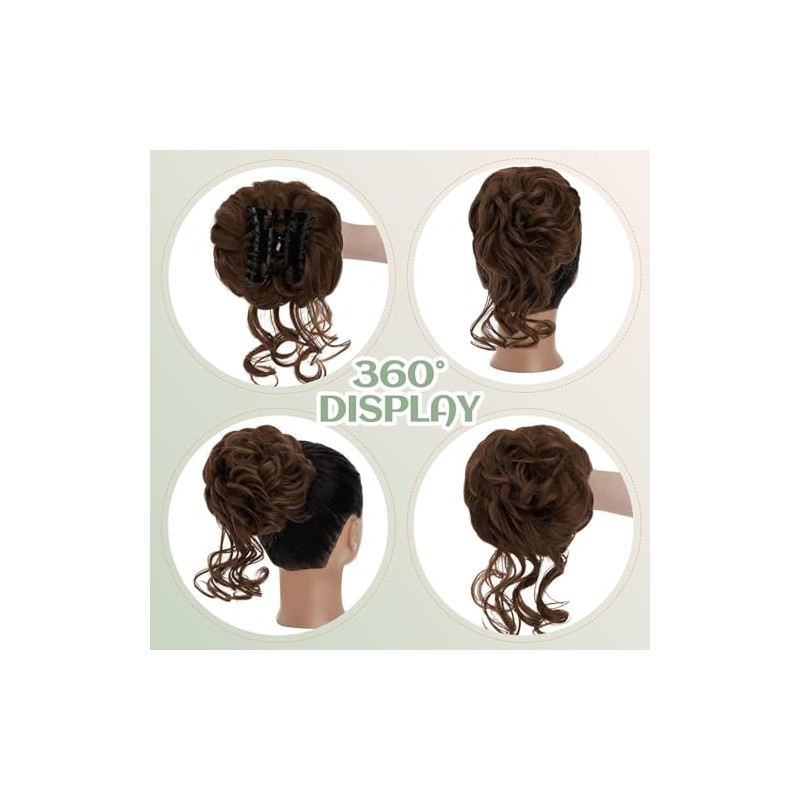 Extensiones Pelo Natural Moños Postizos Coletero Sintético Postizo Rizado Ondulado