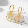 ABDOT Gold Dainty Birth Flower Earrings 14K Gold Plated Floral