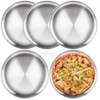 AKOLAFE 5 Pack Stainless Steel Pizza Pan for Oven Personal