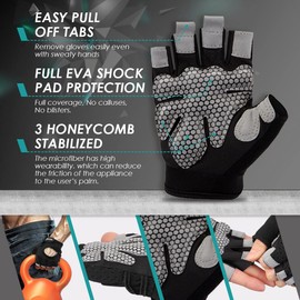 WOTOW Cycling Sports Gloves for Mens and Womens, Fitness and Bicycle Gloves, Half-Finger and Breathable Non-Slip Design for Lifting, Fitness or Outdoor Training