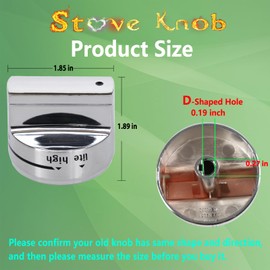 Upgraded W11101439 Stove Knobs Replacements for Whirlpool Maytag Gas Ranges MGR6600FZ0 MGR6600FB0 MGR6600FW0 MGR7700LZ1, Compatible with W10858251 Oven Cooktop Control Burner Knobs (1PCS)