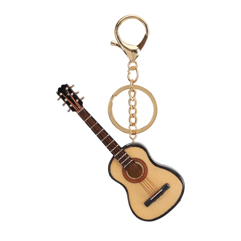MoonEmbassy Keychain, Guitar, Miniature Guitar, Musical Instrument Gift with Case