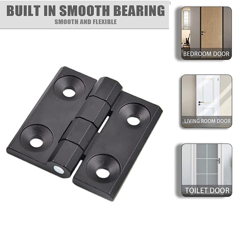 Exbrith 4 Pieces Connector Hinge Black Folding Hinge Metal Hinge