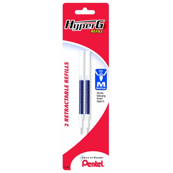 Pentel Refill Ink for HyperG Gel Pen, 0.7mm Line, Permanent,