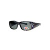 Polarized Rhinestone Fit Over Lens Cover Sunglasses - Purple Butterfly