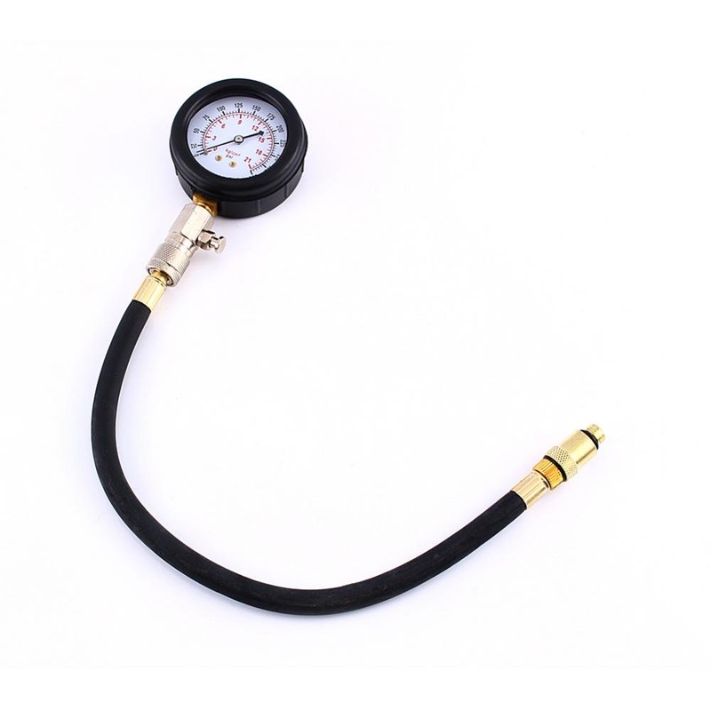 Petrol Engine Compression Tester Test Gauge Kit Car Motorcycle Garage