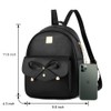 I IHAYNER Girls Bowknot 3-Pieces Fahsion Leather Backpack Backpack Purse