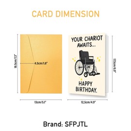 SFPJTL Funny Birthday Card & Gifts for Men Husband Boyfriend Him, Happy Bday Card,YOUR CHARIOT AWAITS(C Style)
