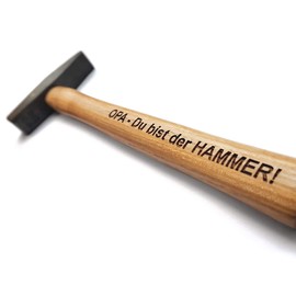 diamandi Hammer with engraving: OPA - Du bist der HAMMER! German quality tool engraved in Berlin, practical gift for the best grandpa in the world