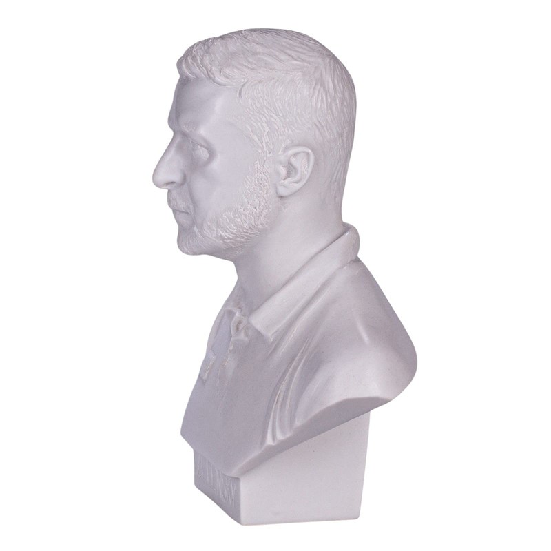 danila-souvenirs Ukrainian President Volodymyr Zelensky (Zelensky) Marble Bust Statue Sculpture