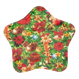 J.H. Company Charola Plana Navideña De Plastico Decorativa Cocina Postres