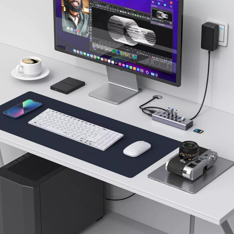 Lionwei Universal 8-Port Powered USB C Hub USB 3.0x6+SD/TF Card