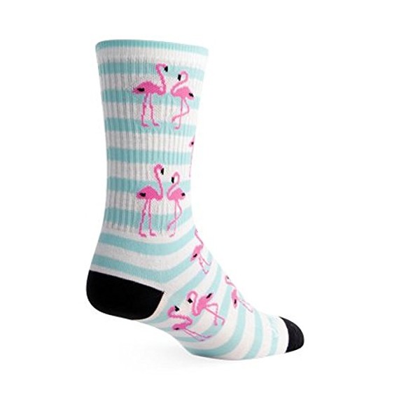 Sockguy, Flamingo, Crew Cuff Socks, 6-inch - Large/X-Large