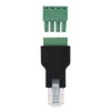 Dingln Ethernet Connector RJ11 6P4C Male to 4 Pin Screw