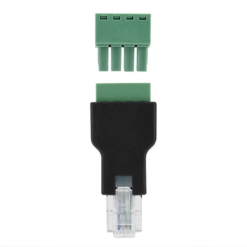 Dingln Ethernet Connector RJ11 6P4C Male to 4 Pin Screw