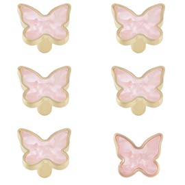 MOROBOR Decorative Butterfly Kitchen Cabinet Knobs, 6 Pack Creative Dresser Drawer Pulls Furniture Cupboard Door Pull Handles Single Hole Zinc Alloy Knobs Furniture Accessories