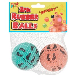 Pets Play Rubber Balls for Pet Dogs, Pack of 2