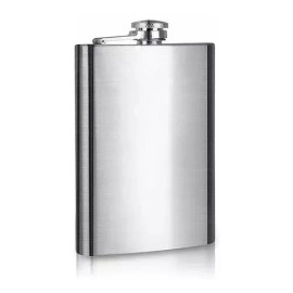 Hip Flask Licorera Bolsillo Acero Inoxidable 235 Ml Portátil