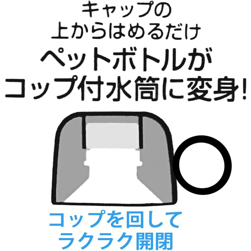 Skater CPB1-A Plastic Bottle Cap, Cup, Pikachu Face, 21