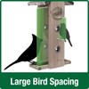 Wild Wings WWGF1-DECO Galvanized Weathered Vertical Cedar Bird Hopper Feeder
