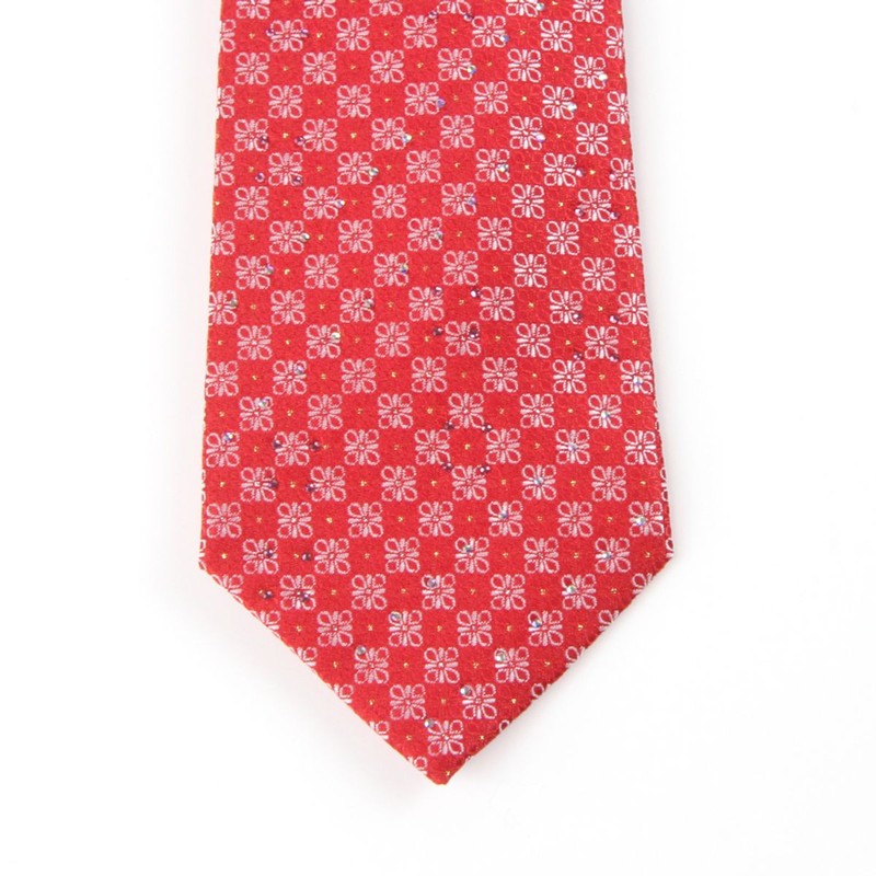 The Shirt Studio Red Flower Cubic Automatic Tie