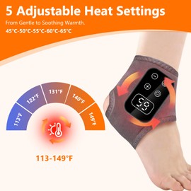 TEVIKE Foot Advanced Renew Triple Method Massager for Neuropathy and Plantar Fasciitis, Cordless Foot Massager with Heat and Vibration, Portable for Home Travel Use（Gray 2pcs）