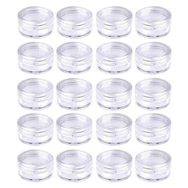 Medsuo Medsuo 20PCS 5ml Clear Sample Pots Empty Small Travel Containers Leak Proof Refillable Cosmetic Jars Makeup Sample Containers with Lid, Storage Pot for Lip Balm Scrub DIY Cosmetic