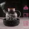 CnGlass Glass Teapot Stovetop Safe,40.6oz Clear Tea pot with Removable