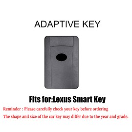 HIBEYO Key Fob Cover for Lexus ES200 ES260 ES300L NX Accessories Alloy+TPU Material Double Protector Key Shell Cover for Lexus Card Key-B Keychain Black