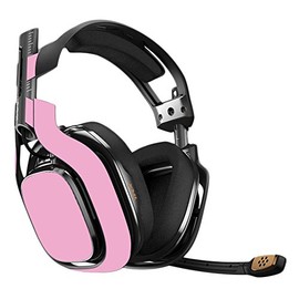 MightySkins Skin Compatible with Astro A40 3rd Generation Gaming Headset - Solid Pink Protective, Durable, and Unique Vinyl Decal wrap Cover Easy to Apply, Remove, and Change Styles Made in The USA