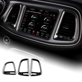 AIRSPEED for Challenger Air Condition Outlet Vent Frame Cover Carbon Fiber Center Console Trim Accessories for Dodge Challenger 2015-2023