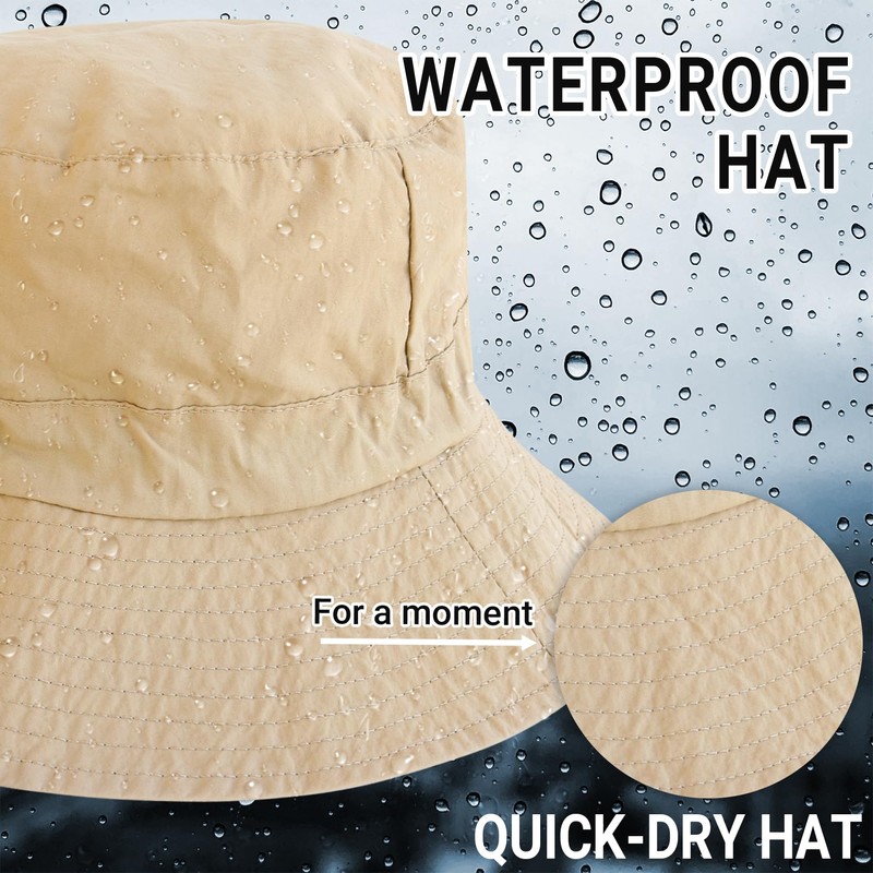 NPQQUAN Waterproof Quick Dry Bucket Hats for Woman Men Packable