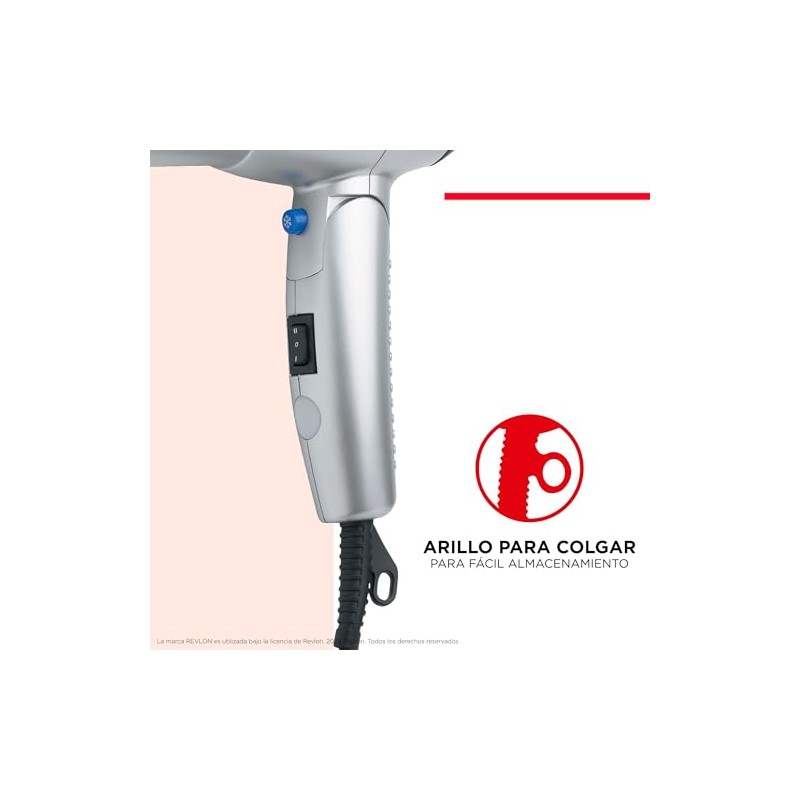 Revlon Secadora con Tecnología Iónica y Turmalina, Plata