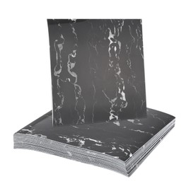 HARFINGTON 15pcs Peel and Stick Marble Tiles, Waterproof Wall Panel Backsplash, 12"x12" PVC Peel and Stick Shower Tiles for Bathroom, Kitchen, Living, Thunder Grey Design