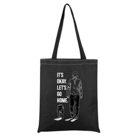 MNIGIU Movie Inspired Gift It's Ok Let's Go Home J Fnas Tote Bag Dog Lover Gift Dog Shoulder Bag, It's Ok Let's Go Home Black