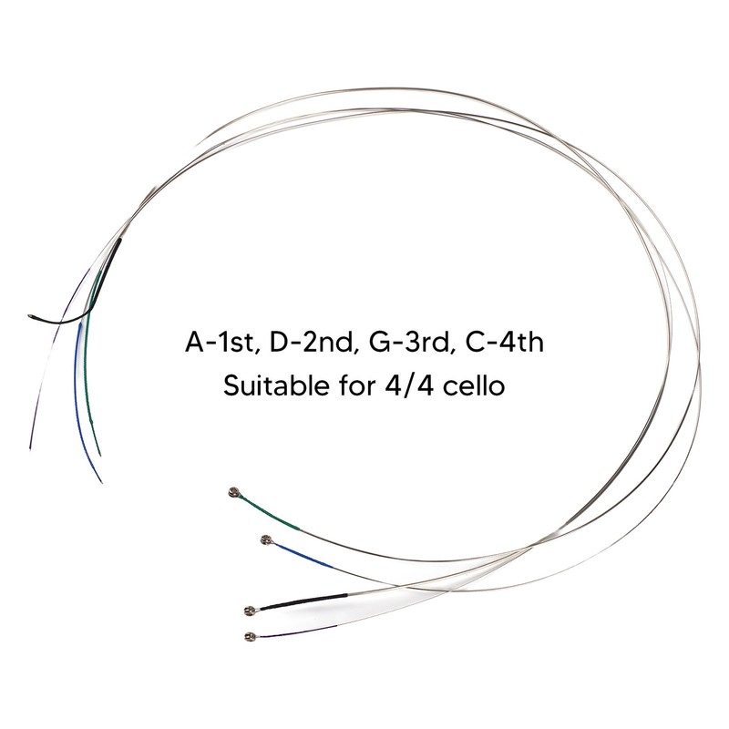 Cello Strings Full Set Steel Core 4/4 Replacement Parts Musical