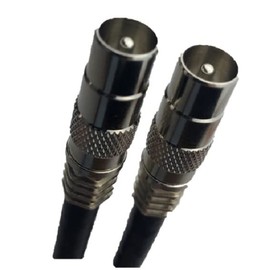 TV Antenna Cable PAL Male to Male Aerial Flylead Coax RG6 Quad Shield Black (5M)