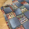 Out Style 45x45 Gobelins Imported Fabric Cushion Cover (Denim Stitch,