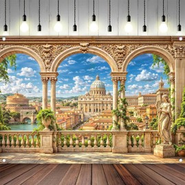 7X5Ft Greece Backdrop for Photoshoot Party Decorations, Ancient Greek Greece Palace Mythology Egyptian Backdrop for Photography Banner, Photographic Studio Photo Backgrounds