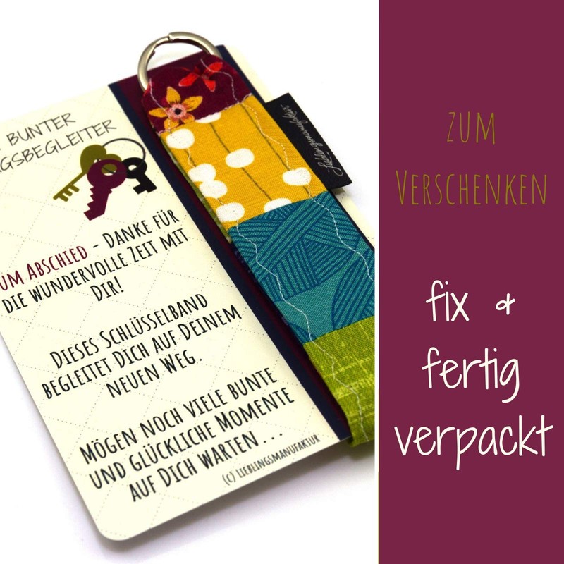 Colourful Keyring, Farewell Gift, Colleague, Girlfriend, Gift -