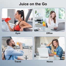 Portable Blender Personal Blender for Fresh Juice, Shakes and Smoothies - 16 Oz Mini Blender Cup with 6 Blades, USB Rechargeable, BPA Free - Small Blender Bottle for Kitchen, Travel, Office, Gym