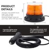 NWpangu LED Warning Strobe Light, 9V-30V Amber LED Flash Beacon