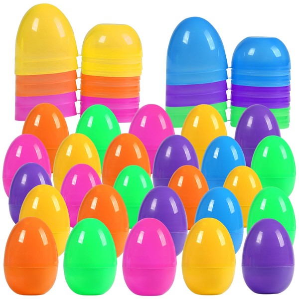 Biubumtu Biubumtu 30Pcs Fillable Easter Eggs, 2.36' Plastic Bright Easter