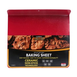 casaWare Horno tostador de 12 x 10 pulgadas con mango de 1.5 pulgadas (granito rojo)