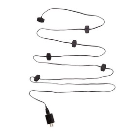 Holiday Ornament USB 12 Power Outlets Extension Cord, 10-feet Long, Black