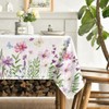 Artoid Mode Flowers Butterflies Spring Table Cloth, Rectangular 140x220 cm
