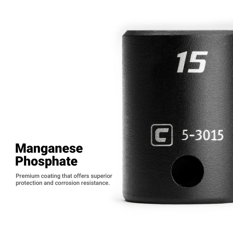 Capri Tools Shallow Impact Socket, 3/8-Inch Drive, 6-Point, Metric (23