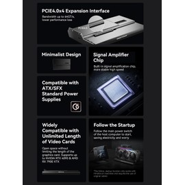 MINISFORUM DEG1 Docking Station,PCIEx16(PCIE4.0x4),with Force Power On, Support ATX/SFX Power Supply